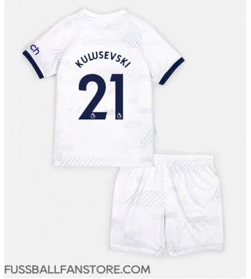 Tottenham Hotspur Dejan Kulusevski #21 Replik Heimtrikot Kinder 2023-24 Kurzarm (+ Kurze Hosen)